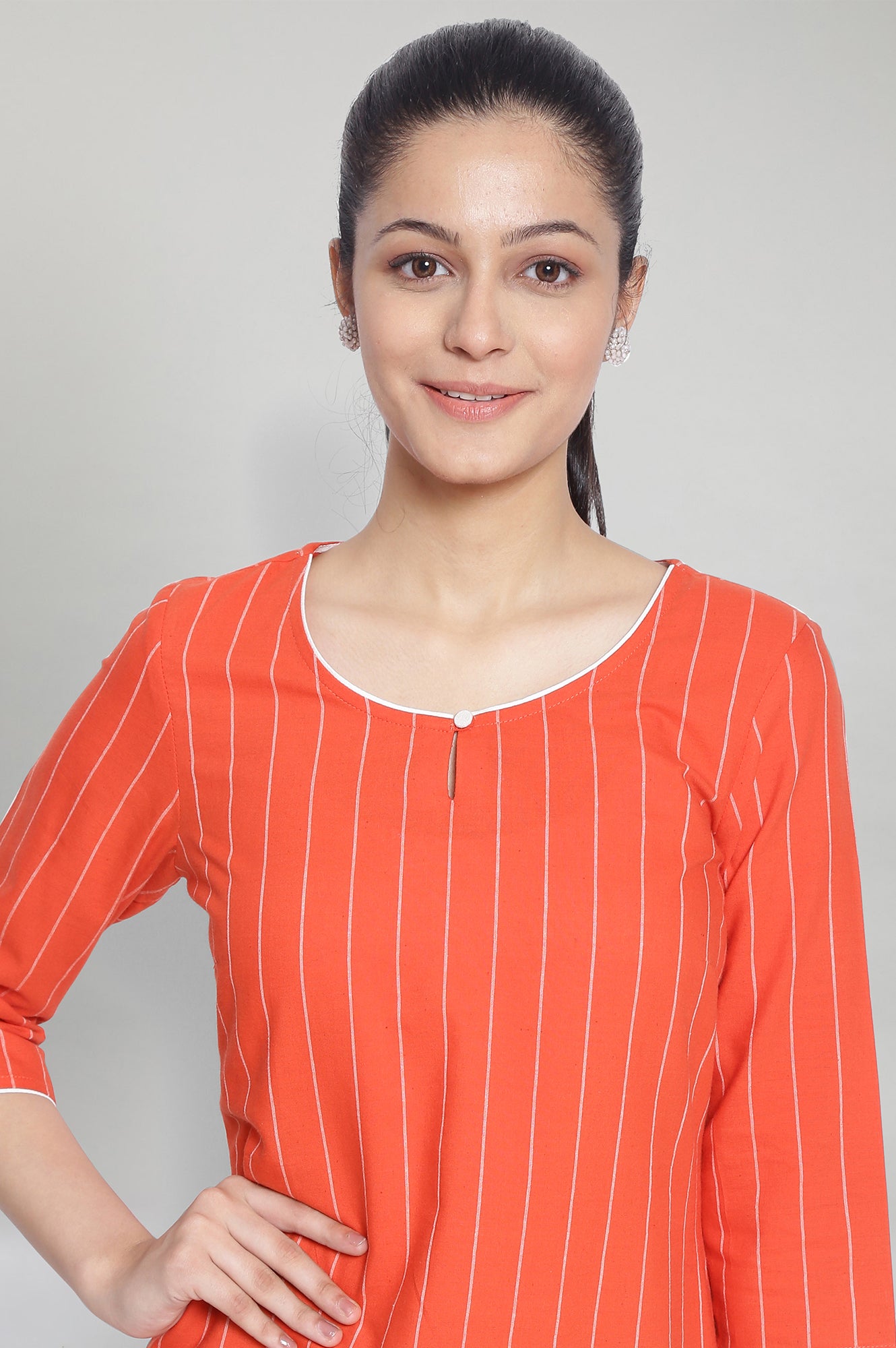 Burnt Orange Ethnic kurta and Palazzo Set