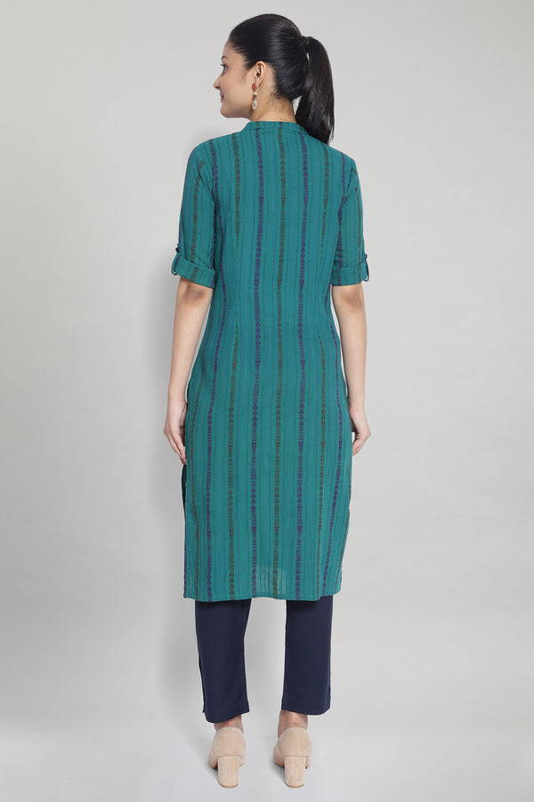 Green Ethnic kurta and Palazzo Set