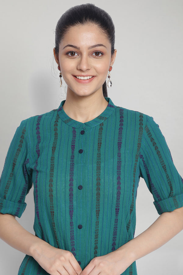 Green Ethnic kurta and Palazzo Set