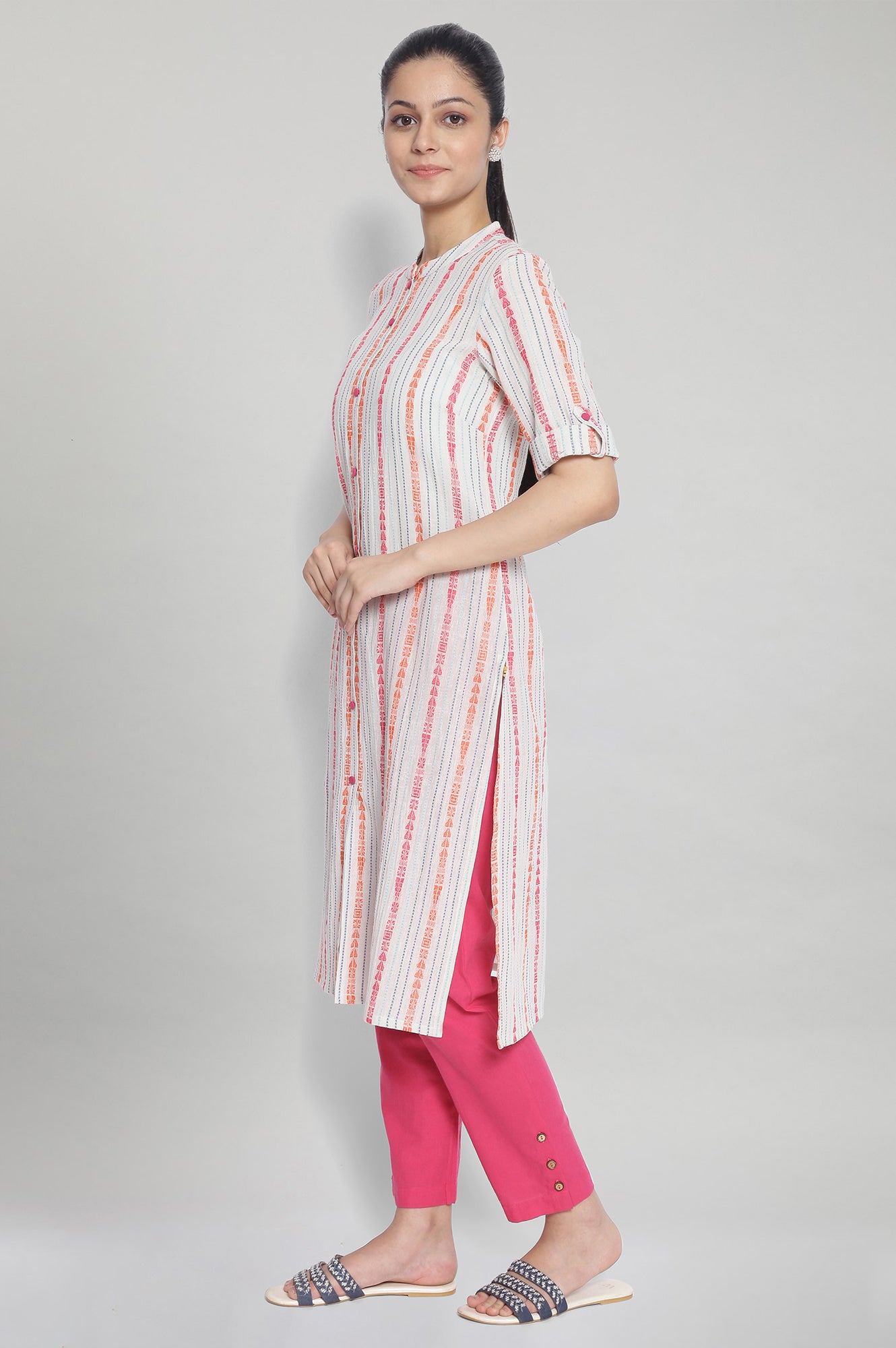 Natural Ethnic kurta and Palazzo Set