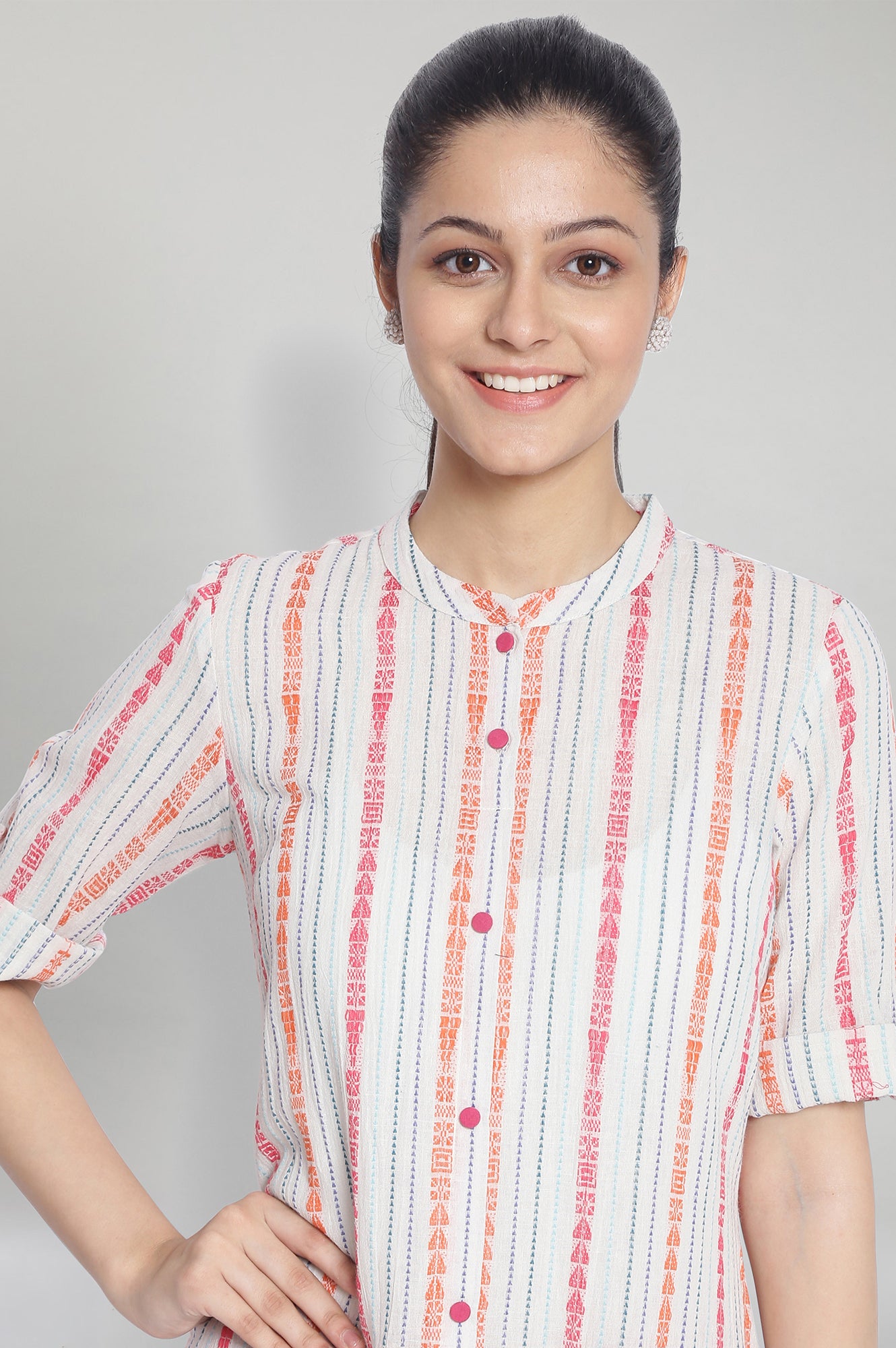 Natural Ethnic kurta and Palazzo Set