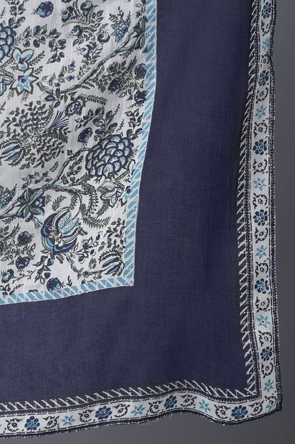 Blue Embroidered kurta Set