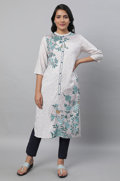 Blue Printed kurta &amp; Trousers Set