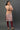 Peach Printed Ethnic Kurta, Tights and Dupatta Set