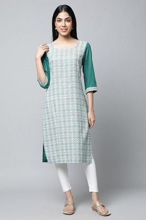 Green Modern Ethnic kurta Set