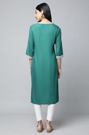 Green Modern Ethnic kurta Set