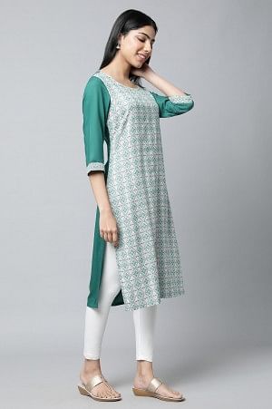 Green Modern Ethnic kurta Set