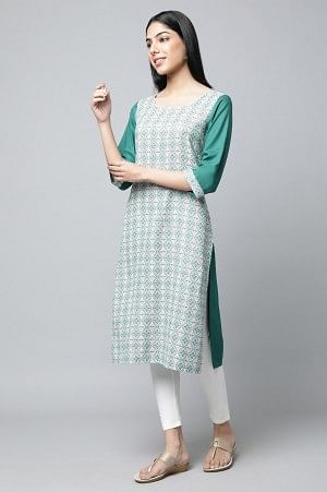 Green Modern Ethnic kurta Set