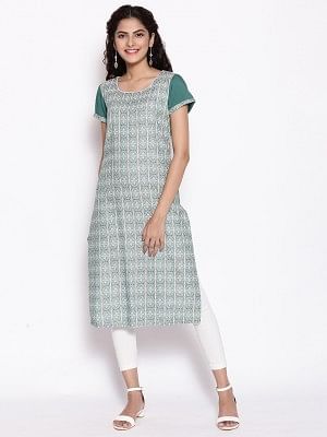 Green Modern Ethnic kurta Set