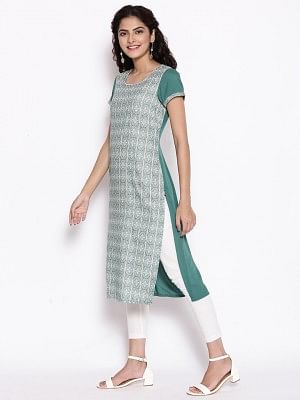 Green Modern Ethnic kurta Set