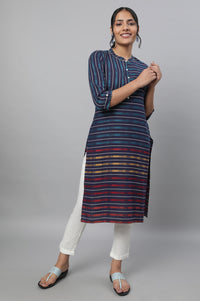 Blue Ethnic kurta &amp; Trousers Set