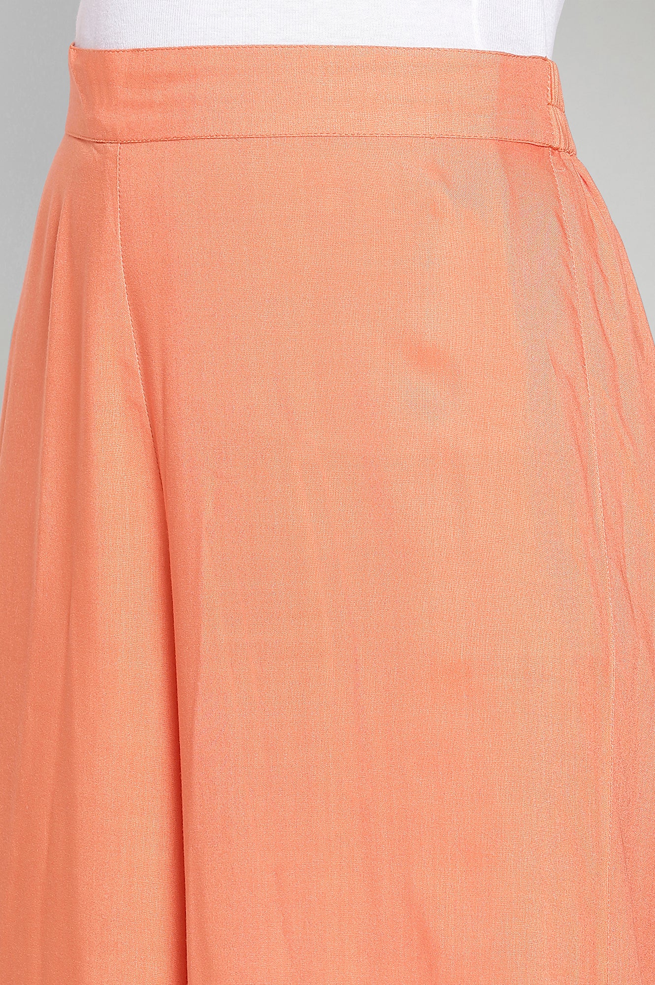 Orange Printed kurta-Palazzo Dupatta Set