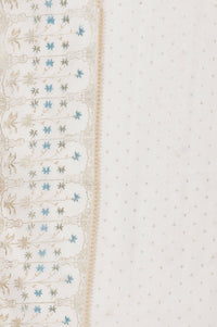Beige Printed kurta-Palazzo Dupatta Set