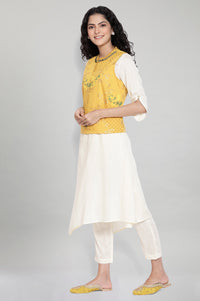 Yellow Gillet Ivory Inner Trousers Set