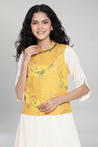 Yellow Gillet Ivory Inner Trousers Set