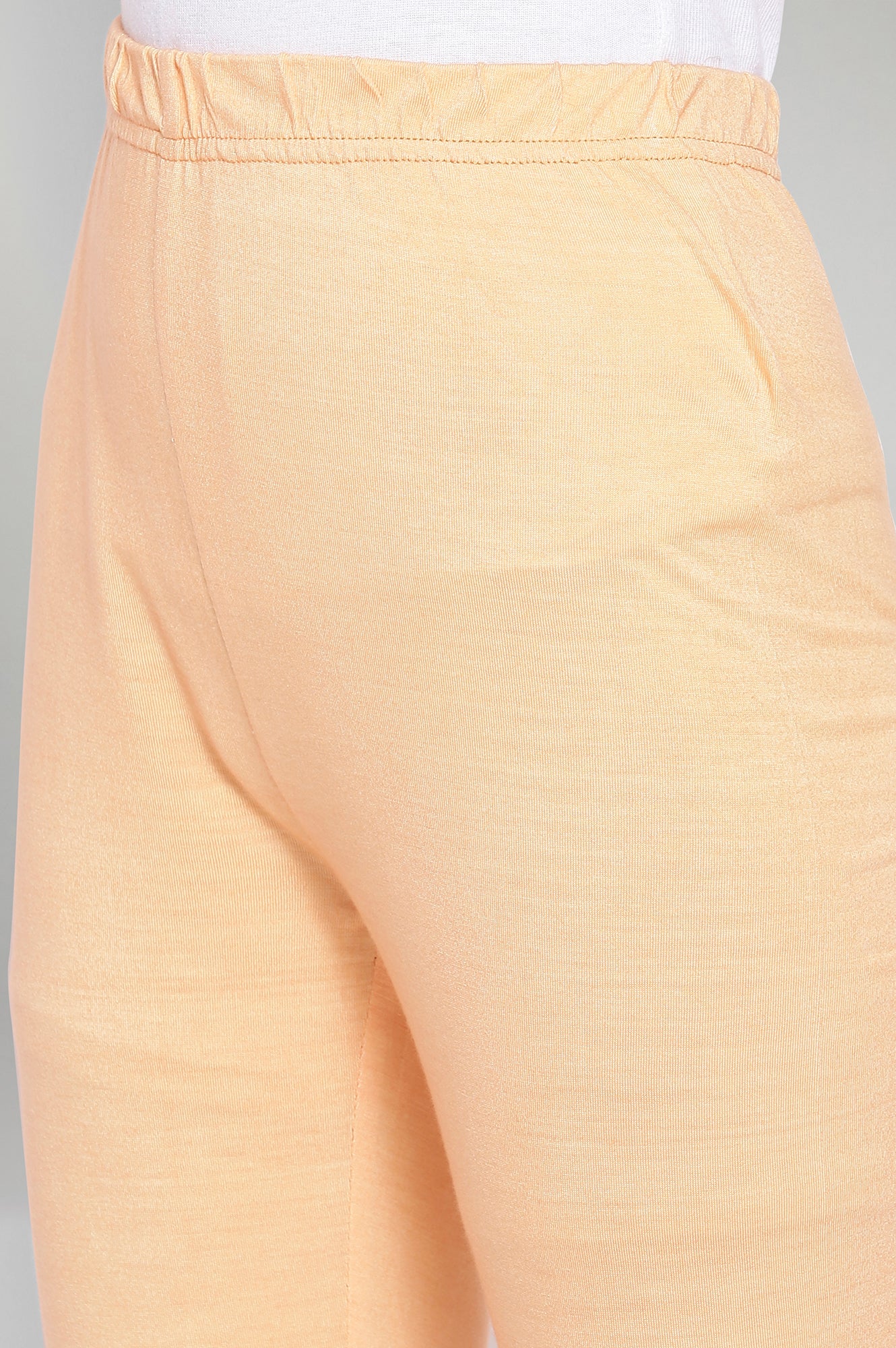 Peach kurta-Tights- Dupatta Set