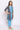 Blue Straight kurta-Trousers-Gillet Girls Set