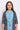 Blue Straight kurta-Trousers-Gillet Girls Set