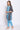 Blue Straight kurta-Trousers-Gillet Girls Set