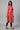 Red Band Collar Printed kurta