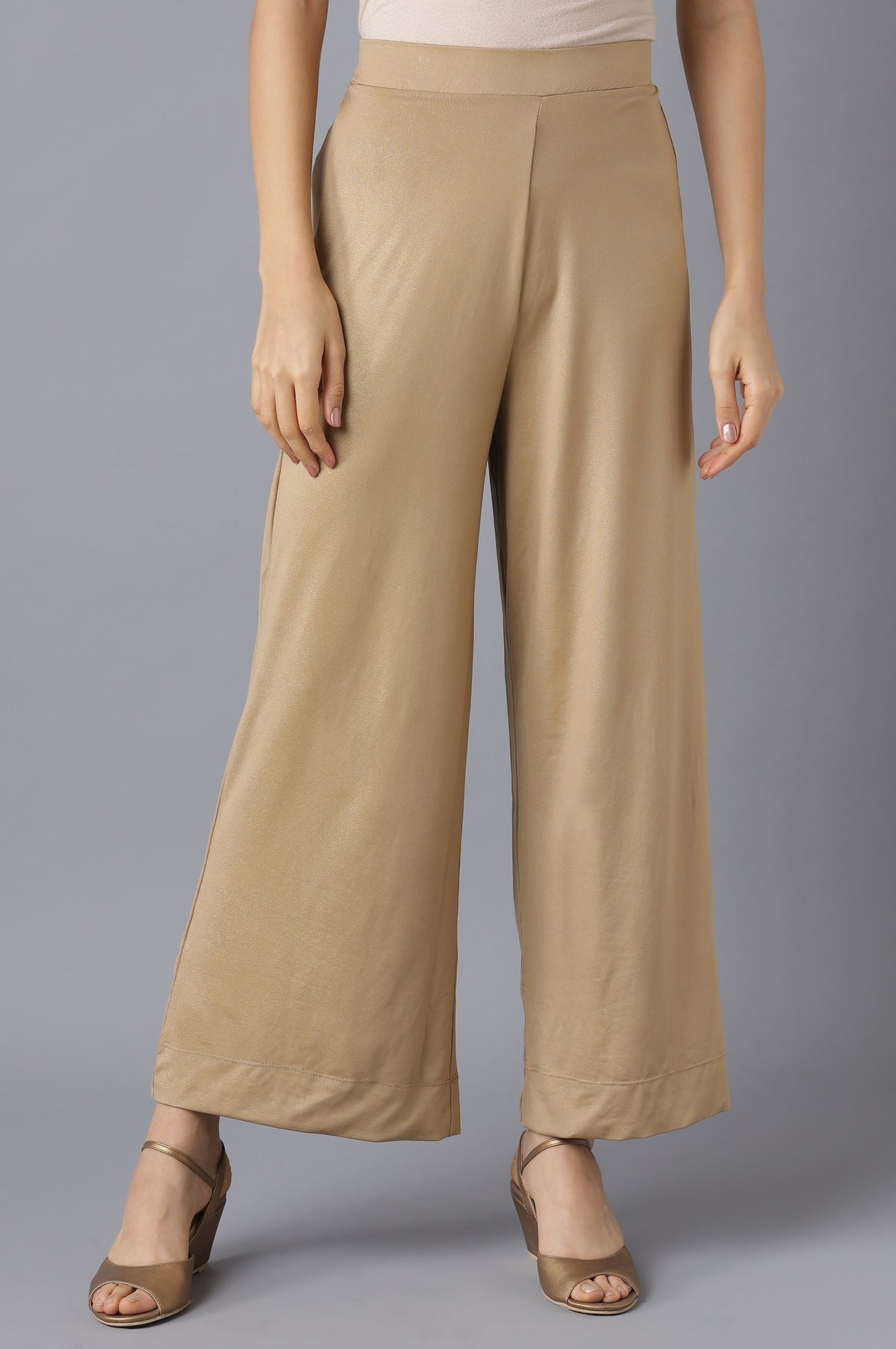 Gold Printed Palazzo - S
