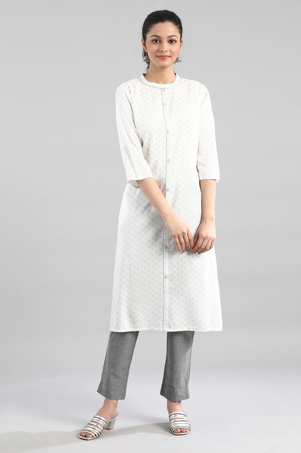 Grey Solid Trousers