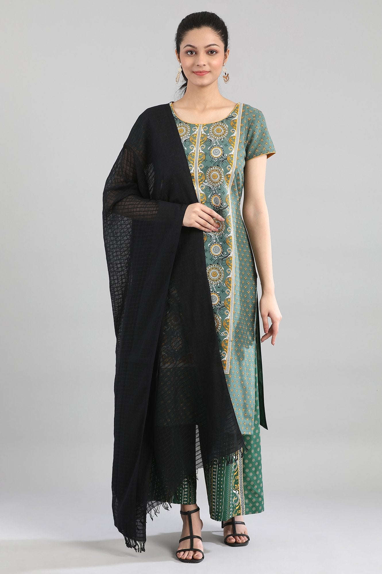 Black Cotton Dupatta