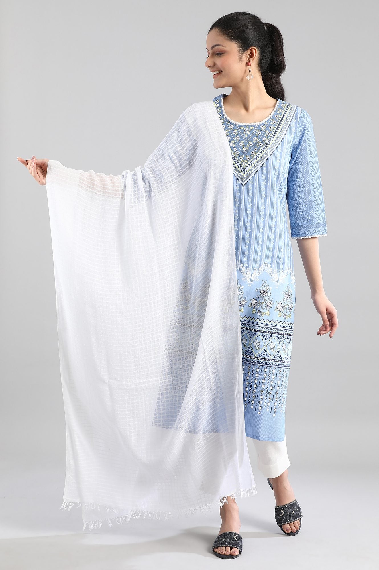 White Cotton Dupatta