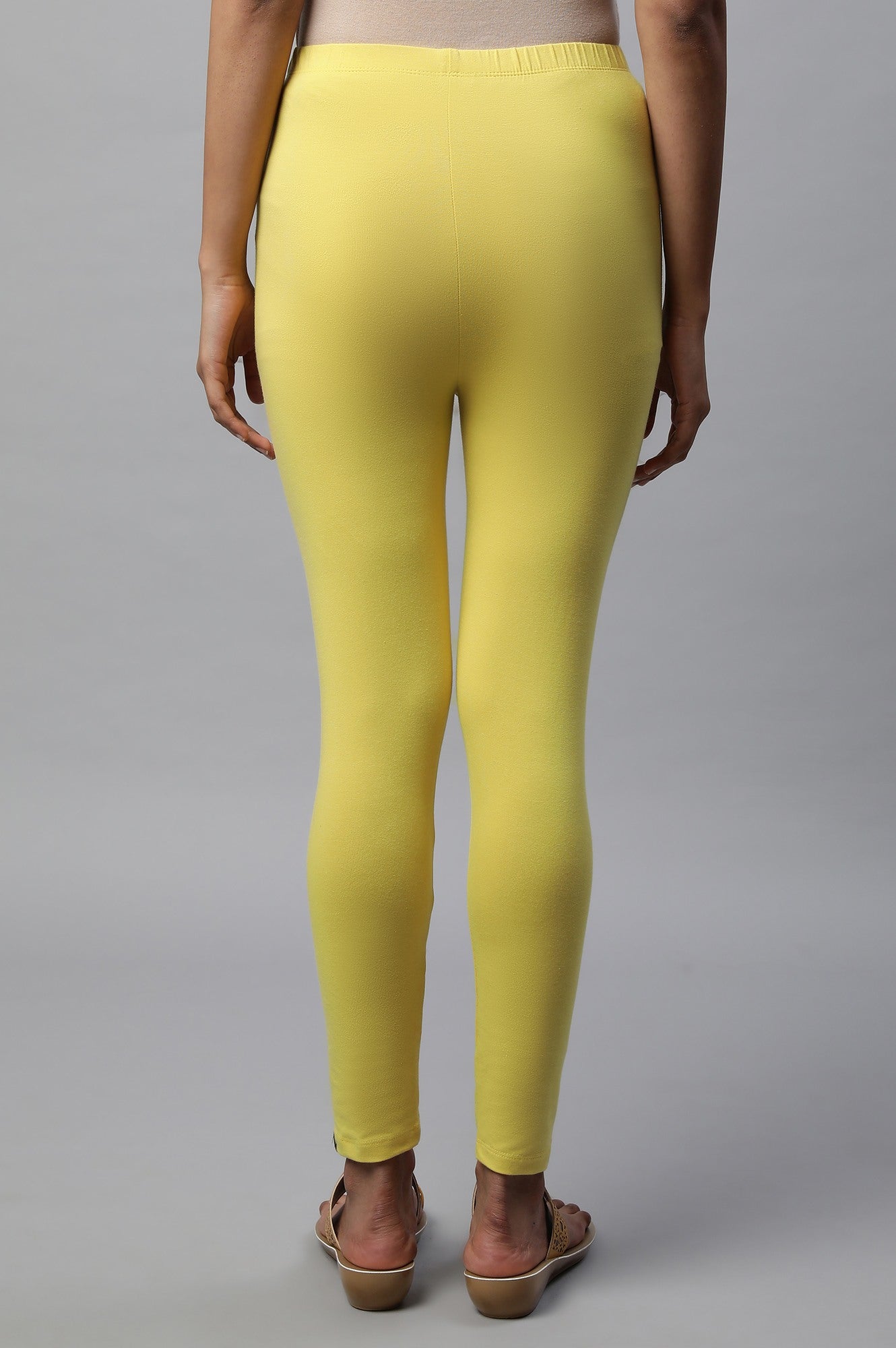 Yellow Skin Fit Tights