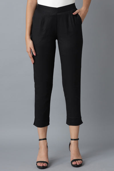 Black Cotton Trouser