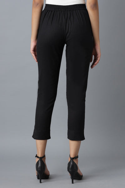 Black Cotton Trouser