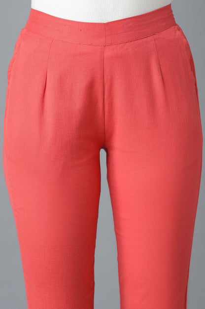 Peach Cotton Trouser