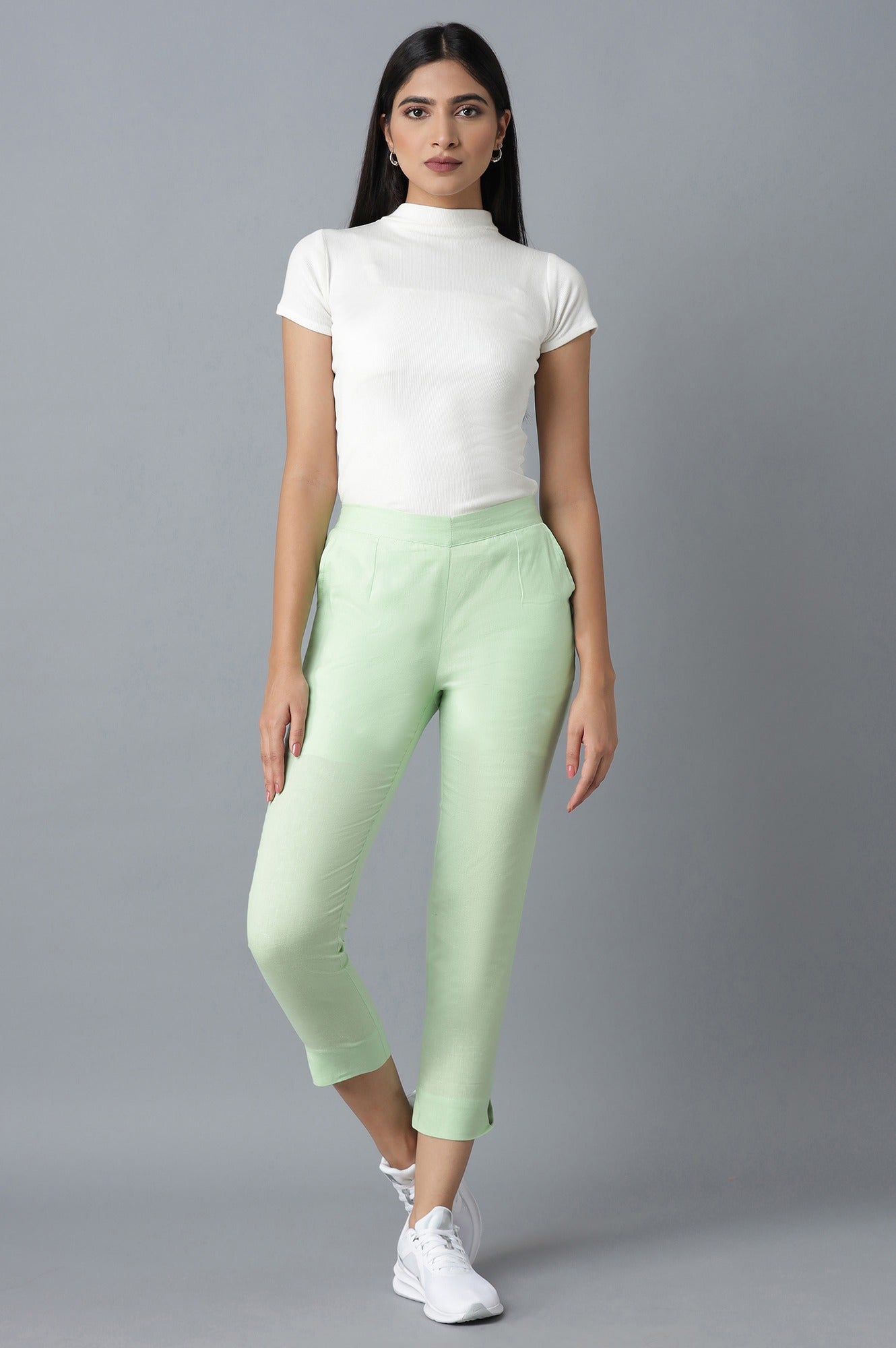 Green Cotton Trouser