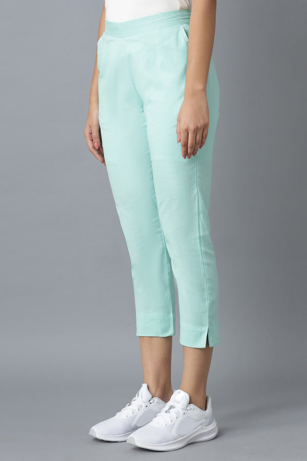 Light Blue Cotton Trouser