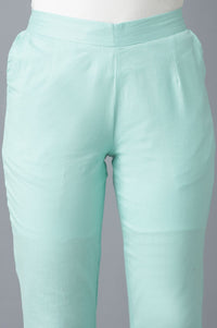 Light Blue Cotton Trouser