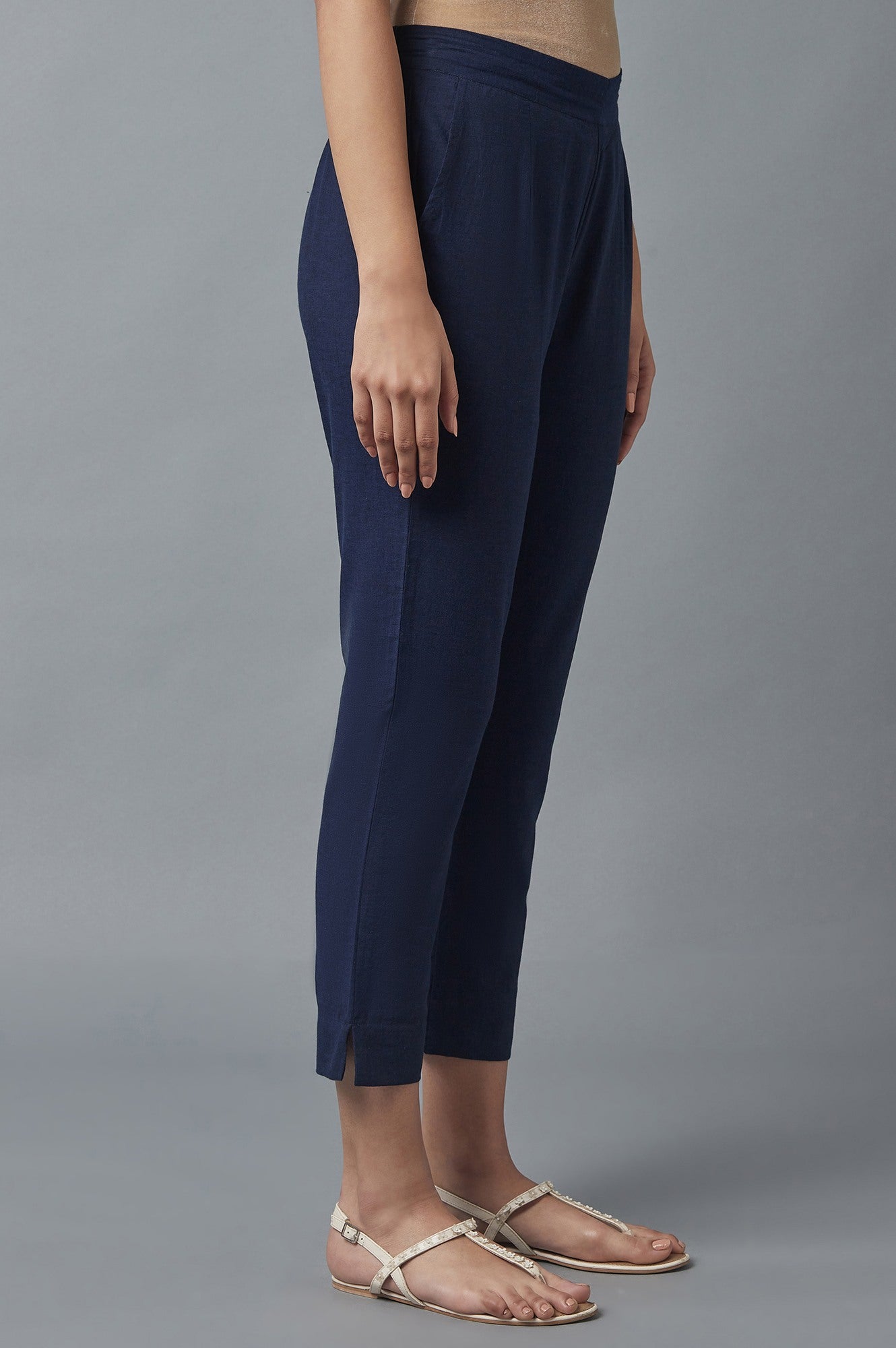 Blue Cotton Trousers