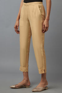Beige Festive Trousers