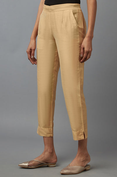 Beige Festive Trousers