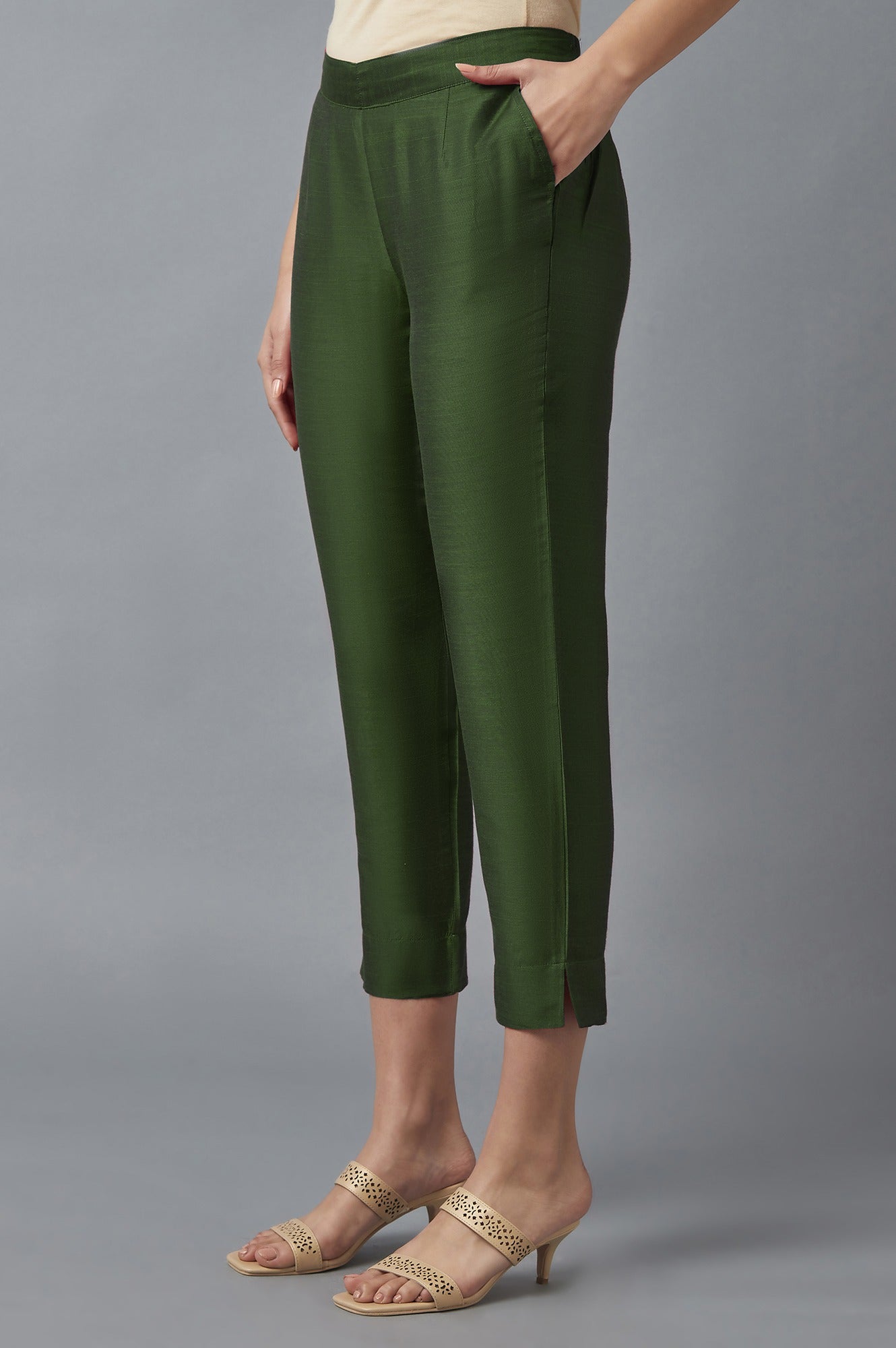 Green Festive Trousers