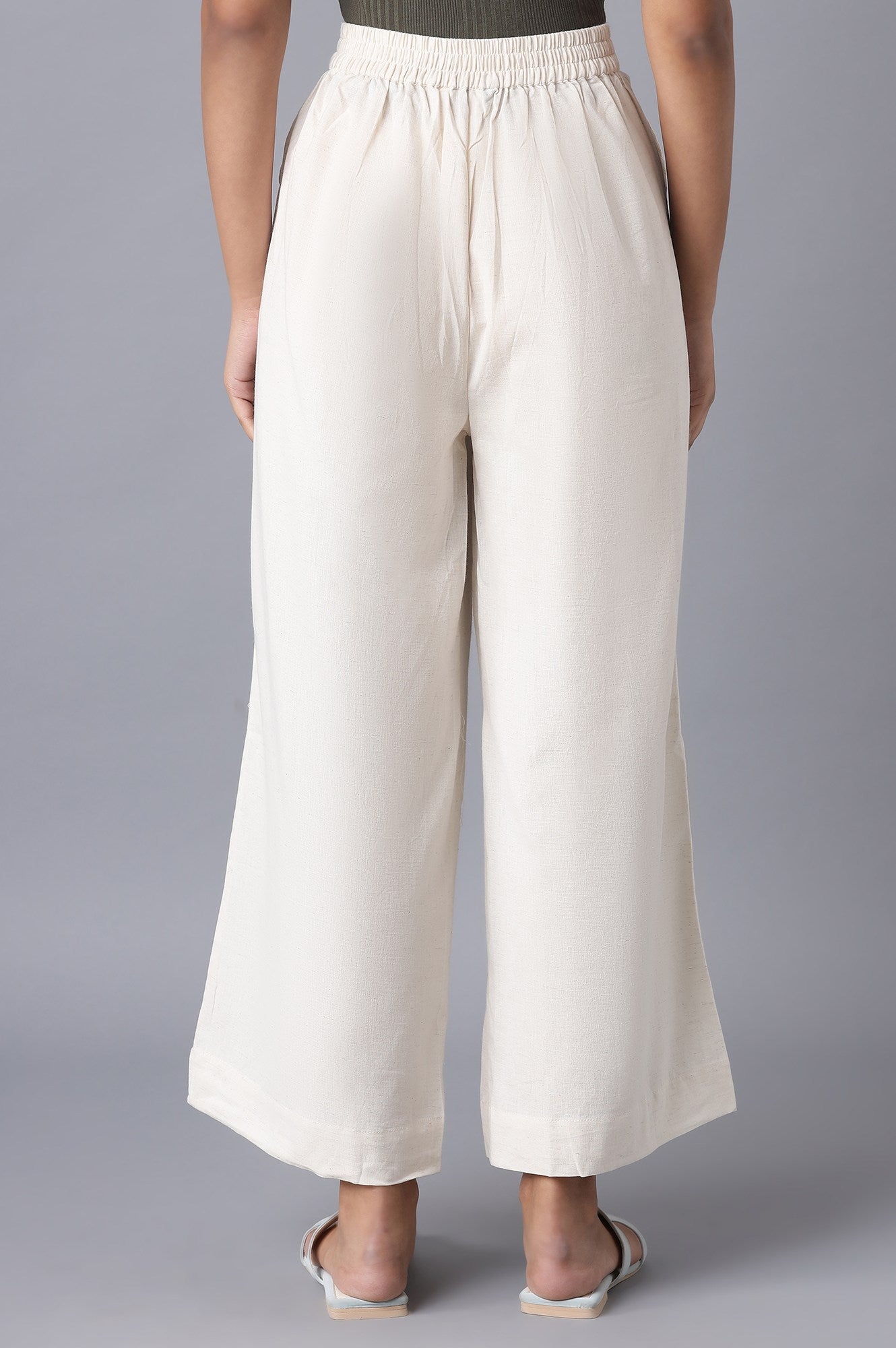 Beige Basic Trousers