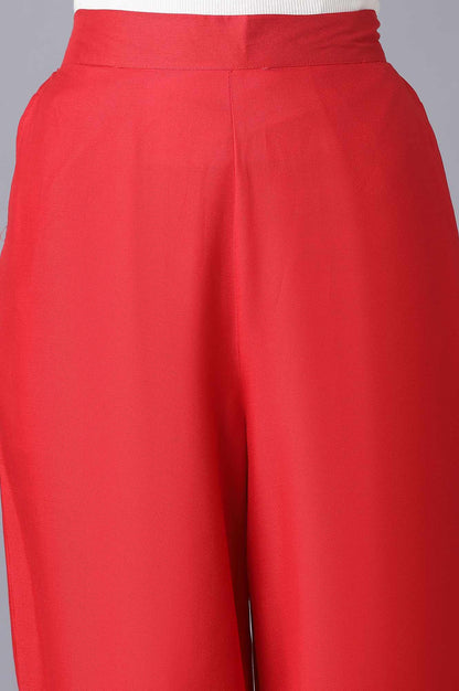 Red Basic Trousers