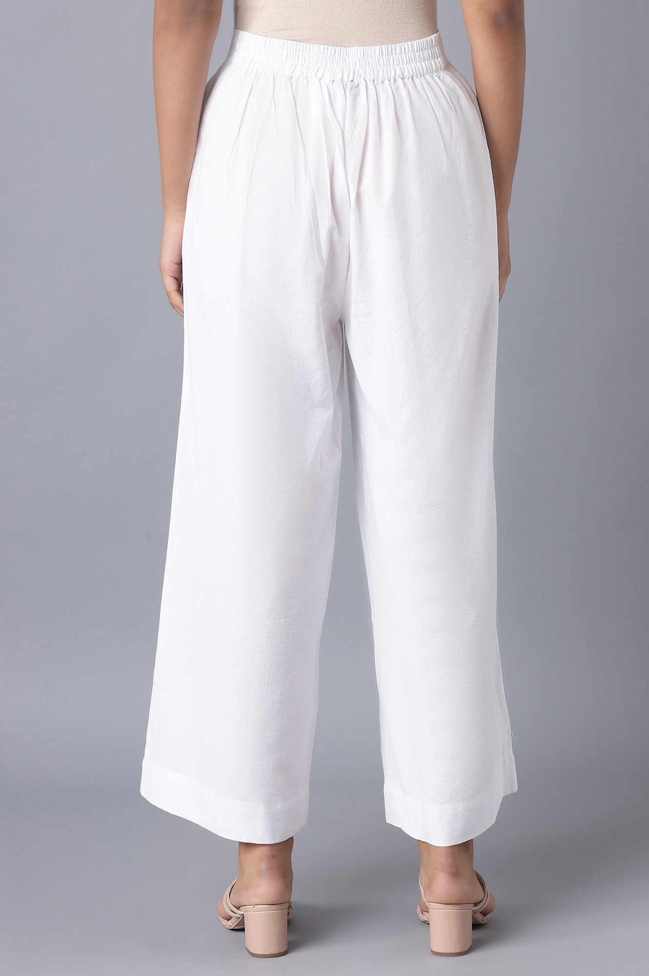 White Basic Trousers