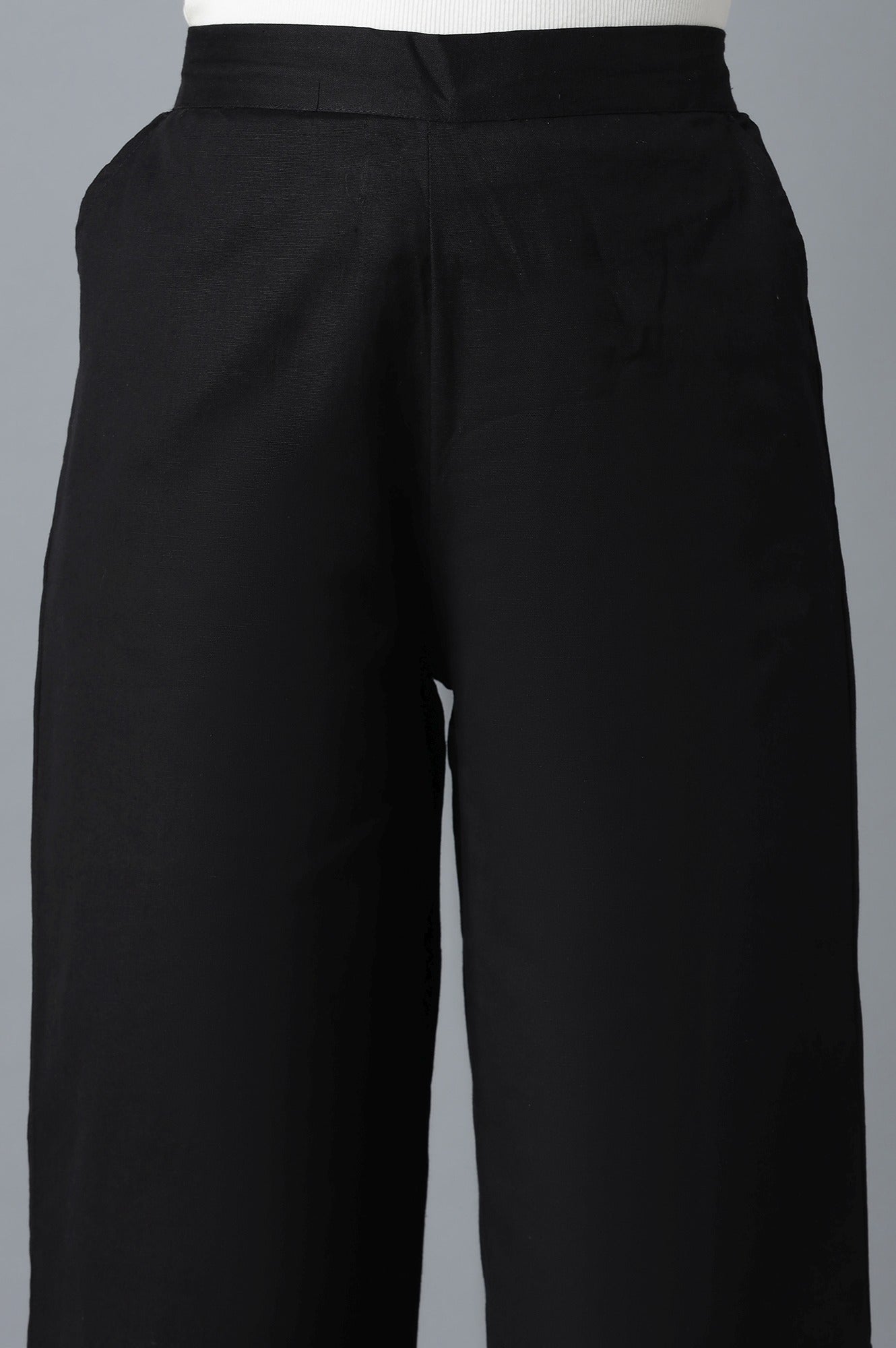 Black Calf Length Culottes