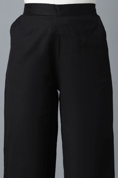 Black Calf Length Culottes