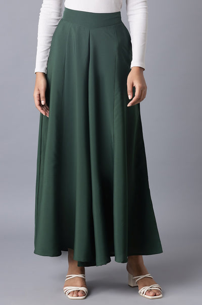 Green Flared Palazzo