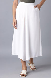 White Flared Culottes