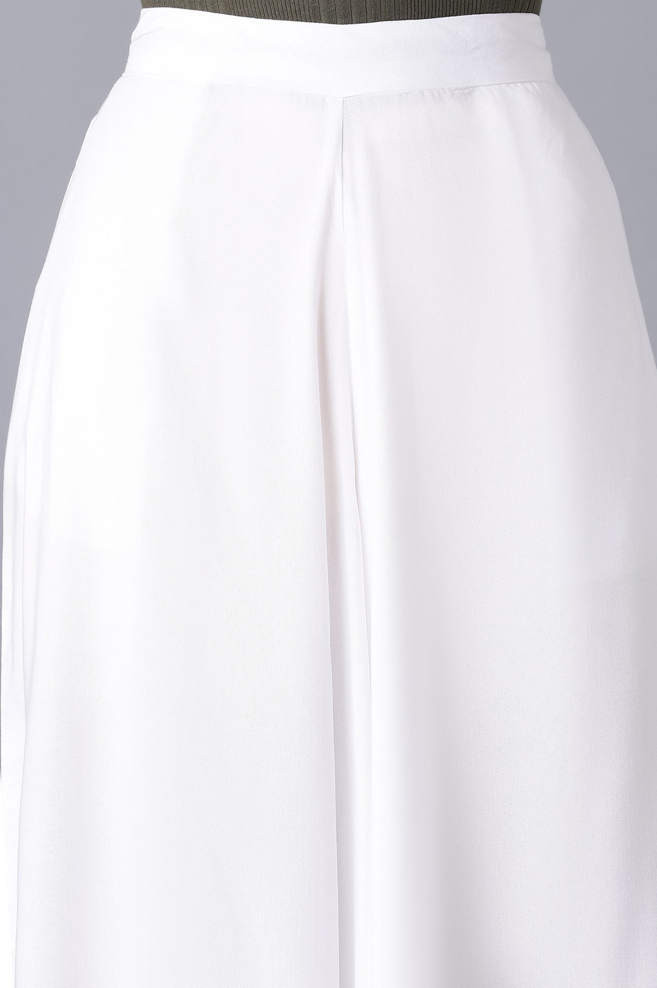 White Flared Culottes