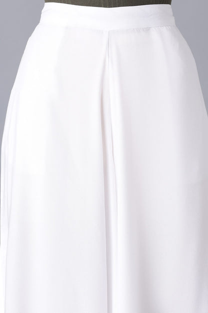 White Flared Culottes