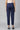 Blue Cotton Lycra Women Pants