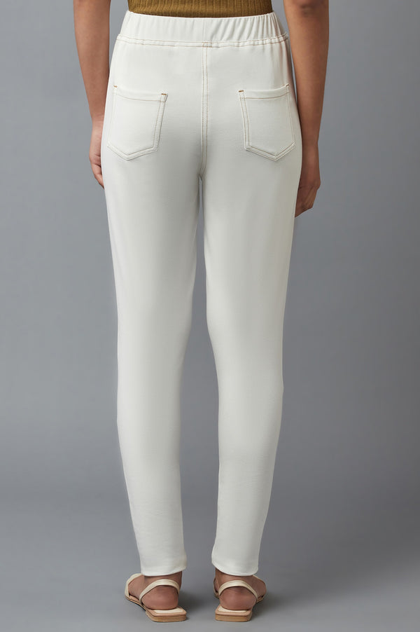 White Twill Jeggings